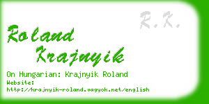 roland krajnyik business card